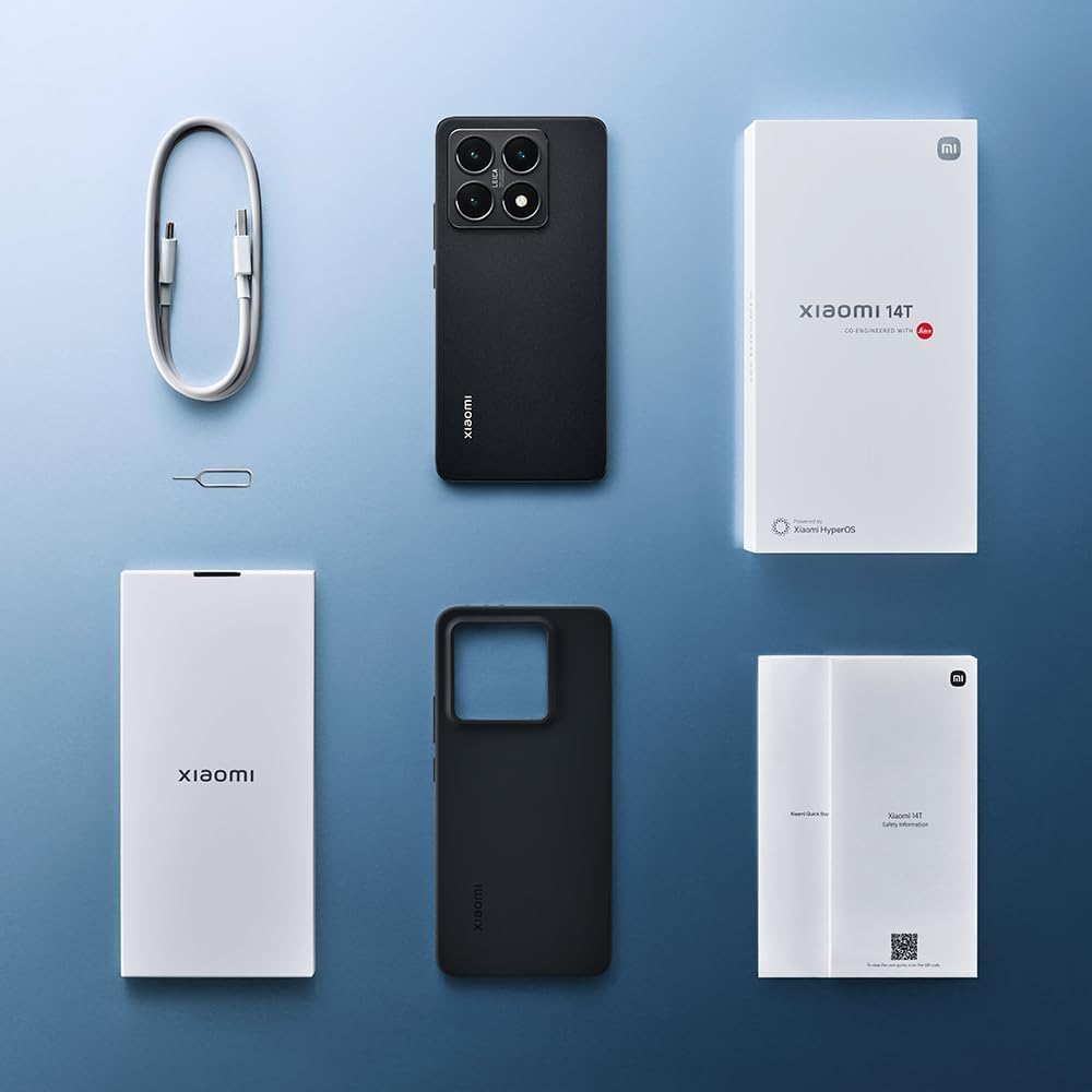 Xiaomi 14T 5G Mobile, Titan Black (12GB RAM+512GB) | MediaTek 8300 ultra | 6.67" Amoled 144Hz display | Leica Triple Camera 50+50+12MP, 32MP Front camera