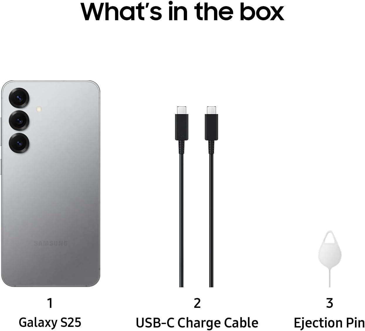 Samsung Galaxy S25 AI Phone, 256GB Storage, 12GB RAM, Silver Shadow, Android Smartphone (International Version)