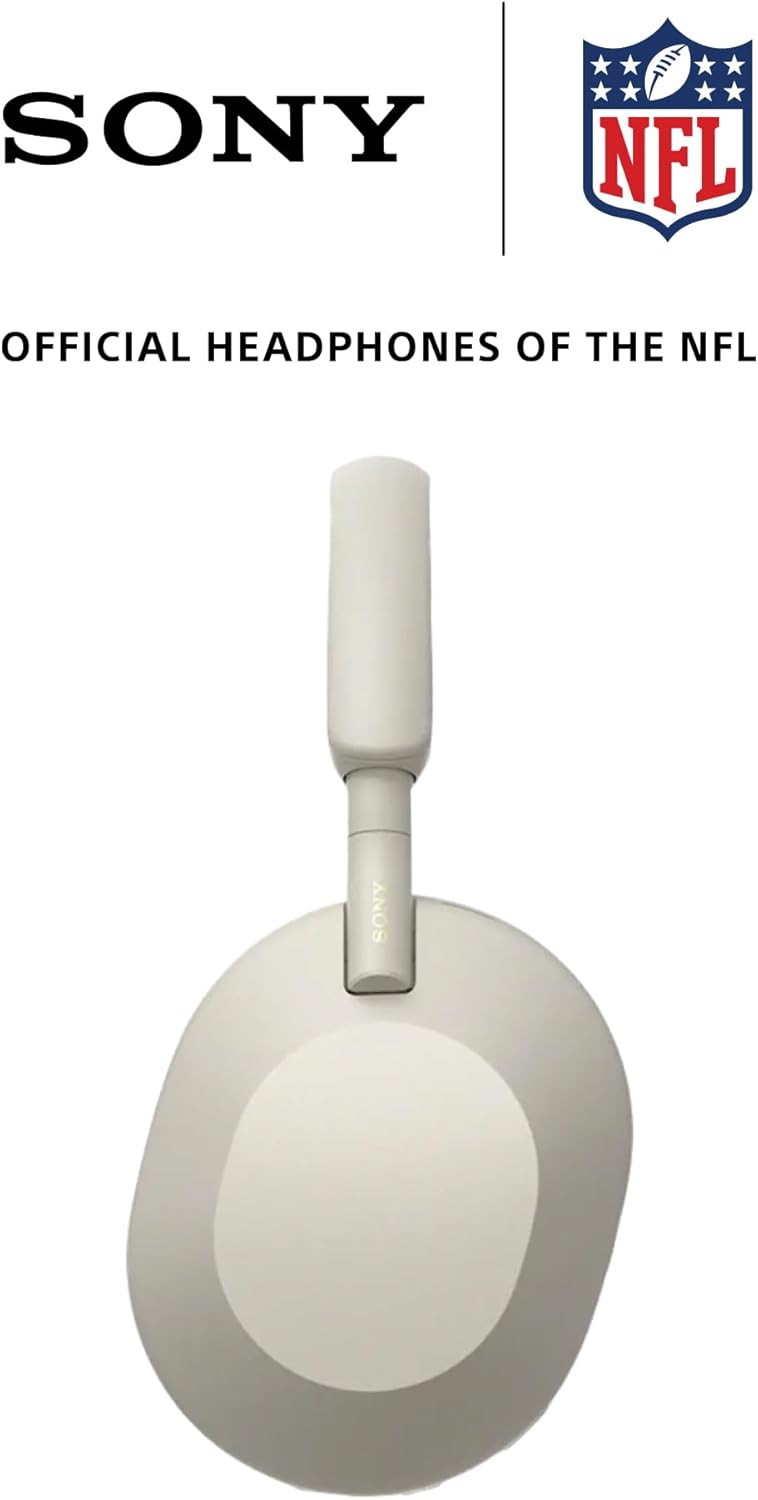 Sony WH-1000XM5 Wireless Industry Leading Noise Canceling Headphones with Auto Noise Canceling Optimizer, Crystal Clear Hands-Free Calling, and Alexa Voice Control, Silver
