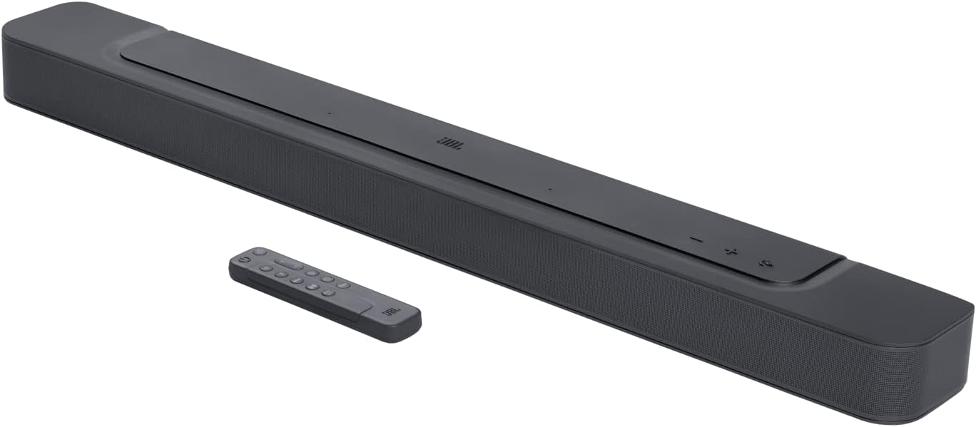 مكبر صوت JBL Bar 300، 5.0 قناة، 260 واط، نظام صوت محيطي متكامل، مع Dolby Atmos وMultiBeam وWi-Fi مدمج، أسود