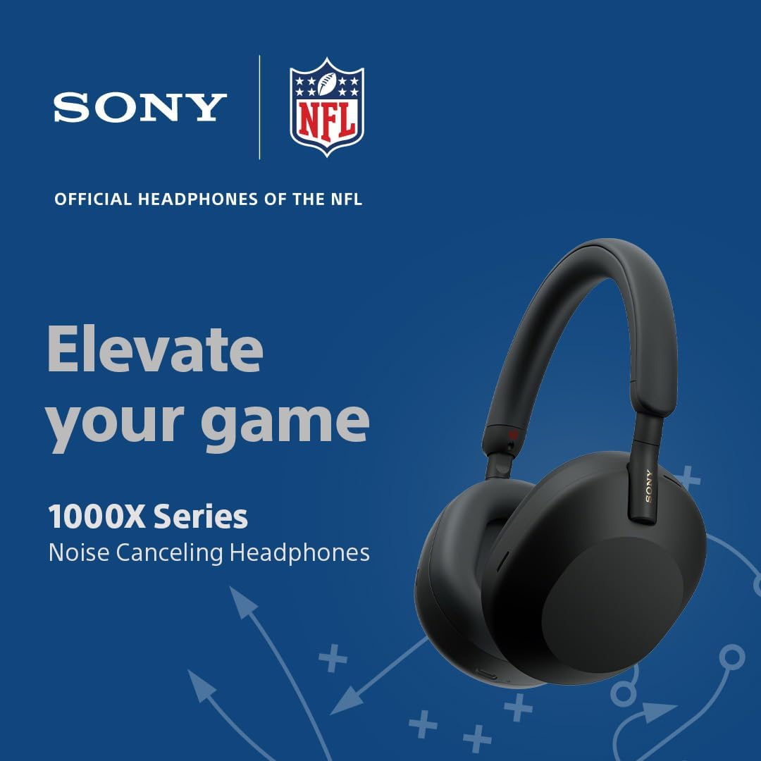 Sony WH-1000XM5 Wireless Industry Leading Noise Canceling Headphones with Auto Noise Canceling Optimizer, Crystal Clear Hands-Free Calling, and Alexa Voice Control, Silver