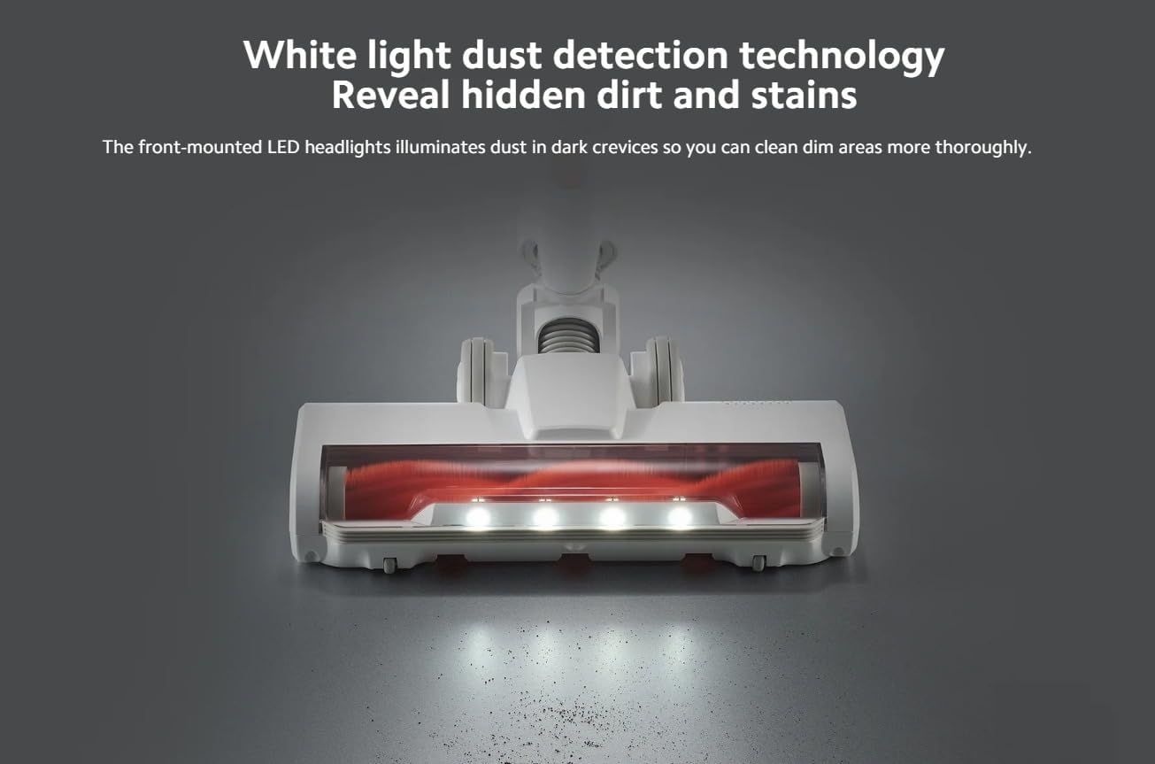 Xiaomi Vacuum Cleaner G20 Lite – 150AW Powerful Suction, 60-min Runtime, LED Floor Brush, 12-Cyclone Filtration, 99.9% Dust Removal Efficiency