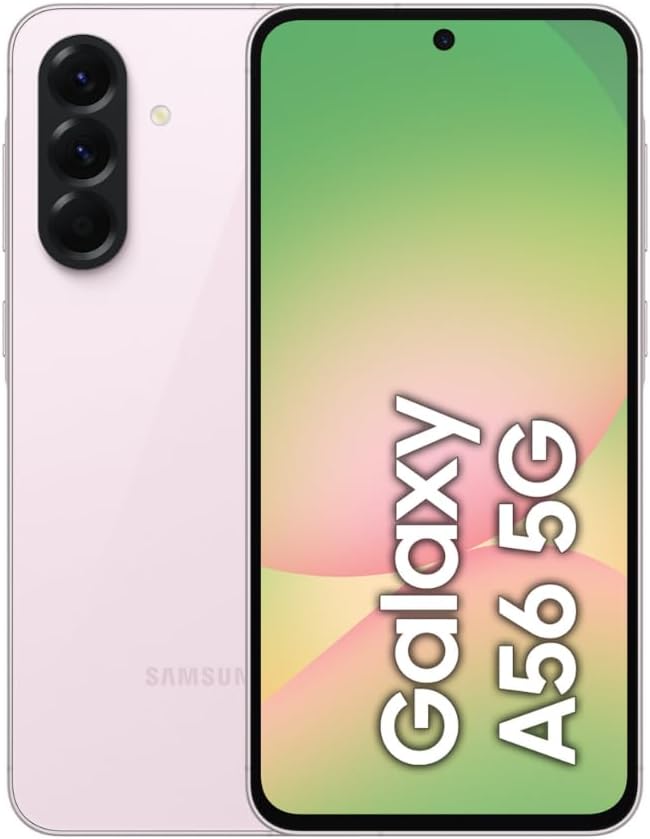 Samsung Galaxy A56 5G, Android Smartphone, 256GB Storage, 8GB RAM, Awesome Pink, 6x OS Upgrades, Large Display, Long Battery Life (UAE Version)
