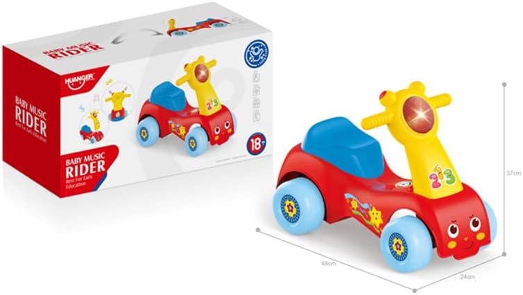 Huanger Baby music Rider Baby Car with Music/light Self ride Toys car for outdoor and indoor playing best gift for kids and todler