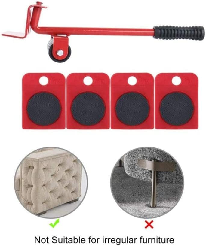 ECVV Furniture Lifter Easy Moving Sliders 5 Packs Mover Tool Set,Heavy Furniture Appliance Moving & Lifting System - Maximum Load Weight 330Lbs