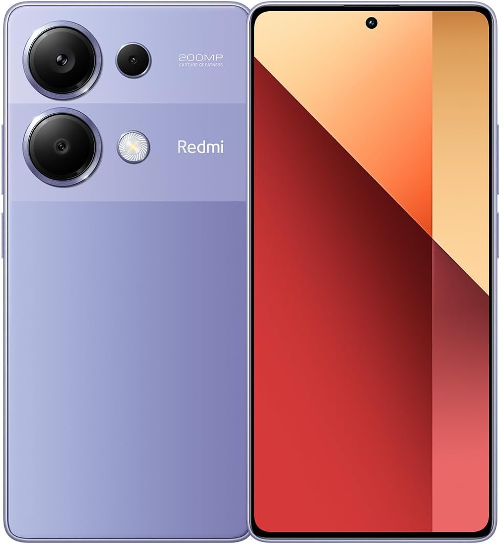 Xiaomi Redmi Note 13 Pro (Lavender Purple 12GB RAM, 512 Storage) - Ultra-clear 200MP camera with OIS |120Hz FHD+AMOLED display | Immersive viewing with ultra-thin bezels | 67W turbo charging