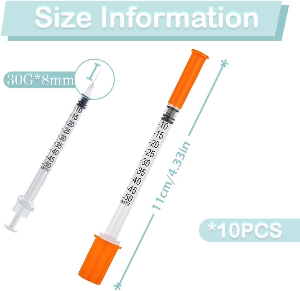 10 Packs 30Gx8mm Precision Distribution Measuring Tools Individually Sealed Packaging Plastic Lab Accessories 0.5ml Pet Liquid Feeding Tools for Delicate Crafts Scientific Experiments