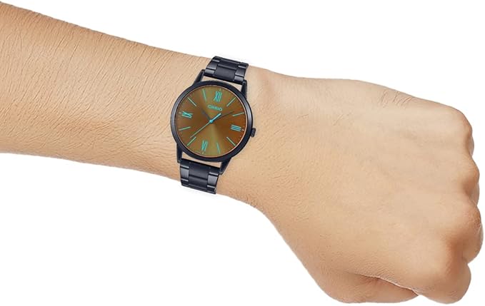 Men's Watch - MTP-E600B-1BDF Brown/Blue Dial, Black Band