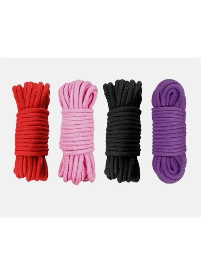4 Pieces 10M Soft Cotton Rope Cord Thick Cotton Cord All Purpose Soft Rope Twisted Cotton Knot Tying Rope for DIY Craft Projects Hanging Bundling Rope