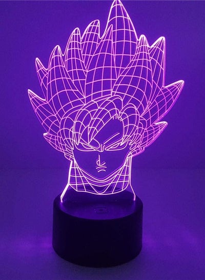 ثلاثية الأبعاد الوهم مصباح Led ضوء الليل لعبة دراغون بول Uper Aiyan Un Goku 7 اللون تغيير البصرية الجدول مصباح دمى هدايا لعبة دراغون بول