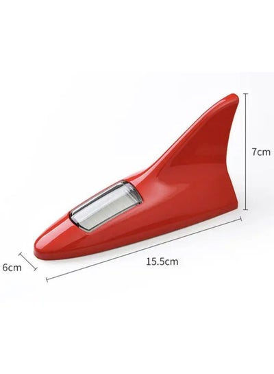 Car Decorative Light Solar Shark Fin Antenna Modified Roof and Taillight Anti-Collision LED Flashing