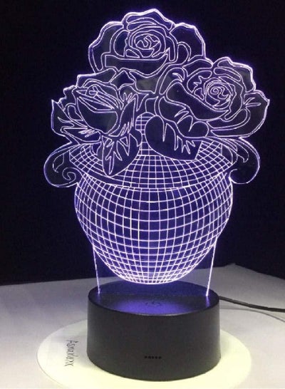 متعدد الألوان سلة للزهور ثلاثية الأبعاد امب اللمس الاستشعار USB LED أضواء ليلية الحب بطارية Led الجدول مصباح مصباح الليل للأطفال للأصدقاء الفن