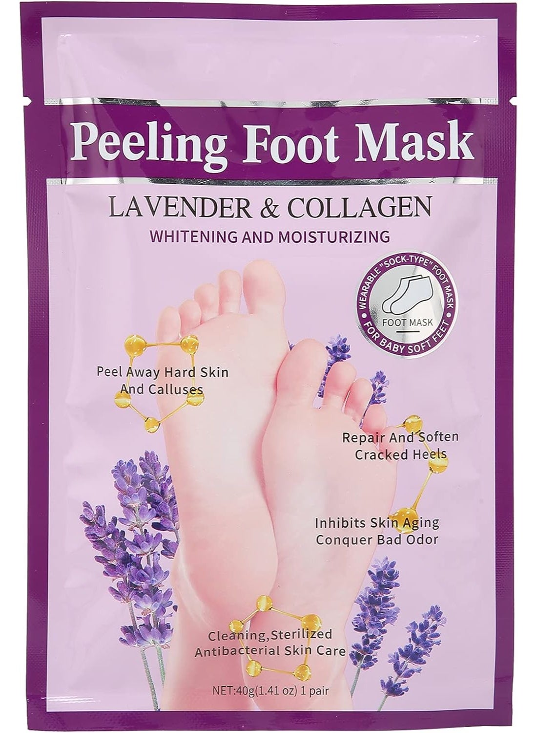 GUANJING Lavender Collagen Foot Peel Mask