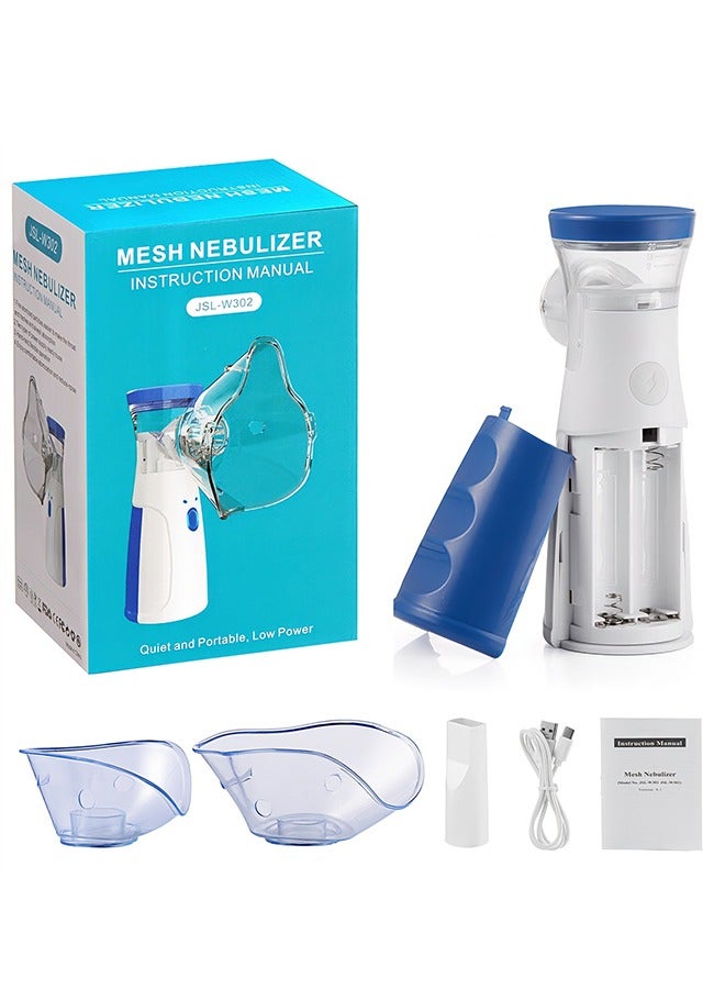 Portable Handheld Nebulizer Machine, Mini Ultrasonic Vaporizer with Adjustable Mist Output, Efficient Medication Delivery for Adults and Children, Includes Masks and Mouthpieces, Perfect for Home and Travel Use