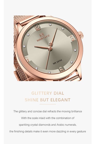 NAVIFORCE Women Watch Luxury Fashion Quartz Watches for Women Blue Dial Elegant Waterproof Wristwatch Gift for Female NF5023