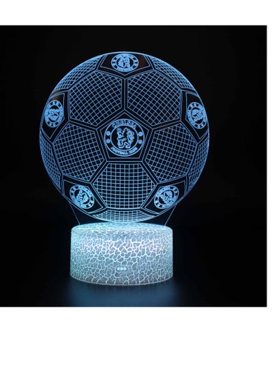 خمسة فريق كرة القدم الرئيسي 3D LED متعدد الألوان ليلة ضوء اللمس 7/16 لون التحكم عن بعد الوهم ضوء البصرية الجدول مصباح هدية ضوء فريق تشيلسي