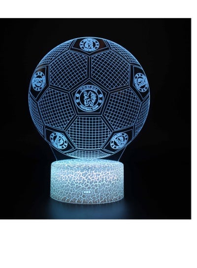 خمسة فريق كرة القدم الرئيسي 3D LED متعدد الألوان ليلة ضوء اللمس 7/16 لون التحكم عن بعد الوهم ضوء البصرية الجدول مصباح هدية ضوء فريق تشيلسي