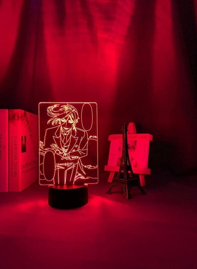 Multicolour 3D Lamp Anime Black Butler for Bedroom Decorative Night Light Kids Children's Birthday Gift Room Manga Black Butler LED Light Lighting