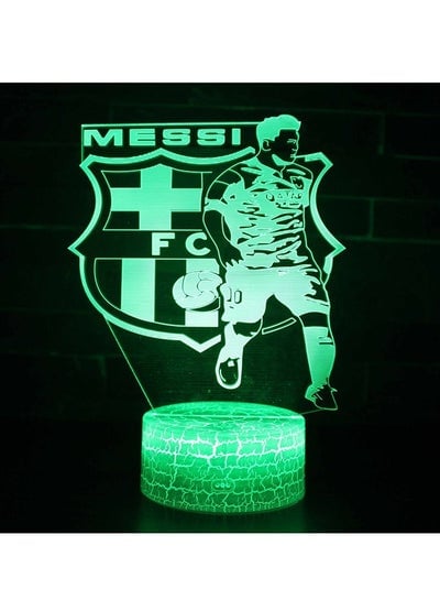 أنيمي لاعب كرة القدم LED ضوء الليل مصباح لغرفة النوم الديكور الاطفال هدية كرة القدم لاعب الجدول مصباح ثلاثية الأبعاد ميسي