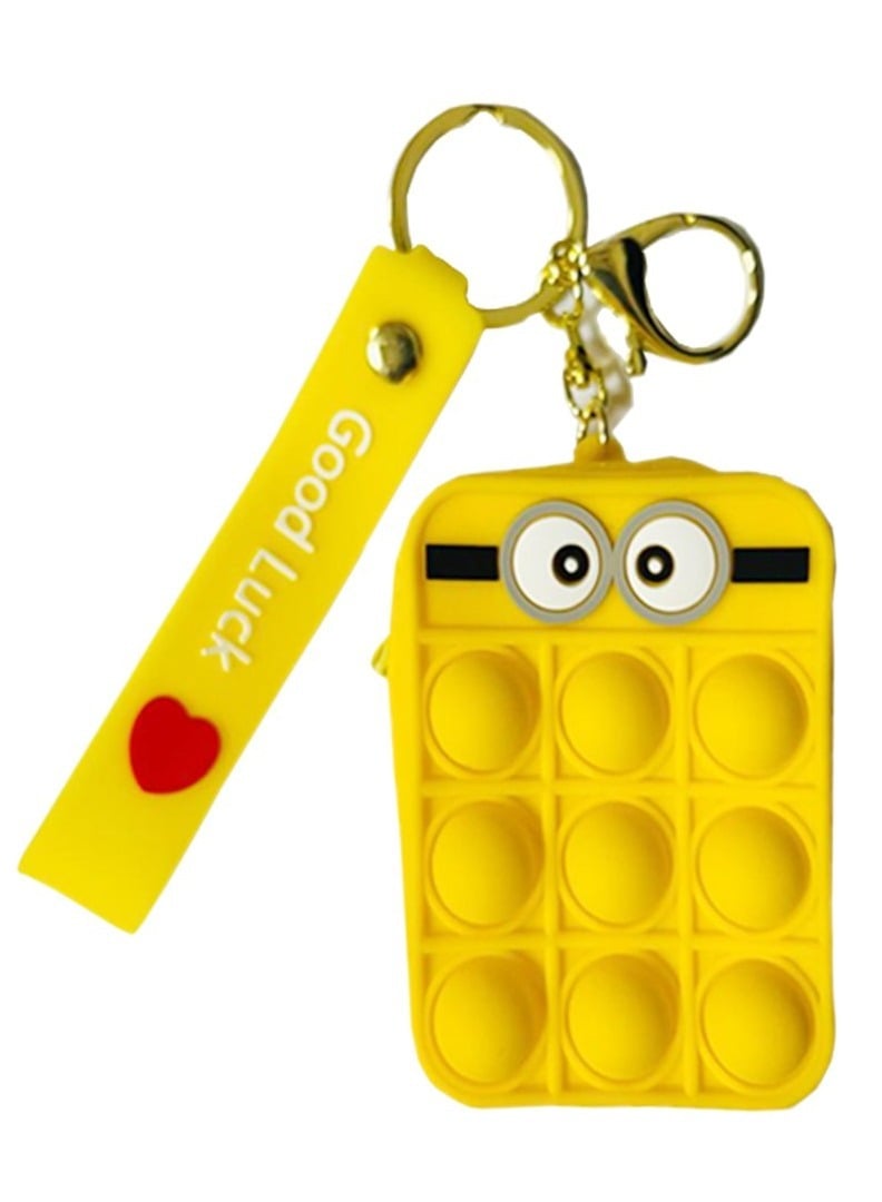 Pop It Wallet Cute Kawaii Fidget Sensory Educational Relieve Anti Stress Adult Kid Holiday Silicone Toy Gift Bag For Kids