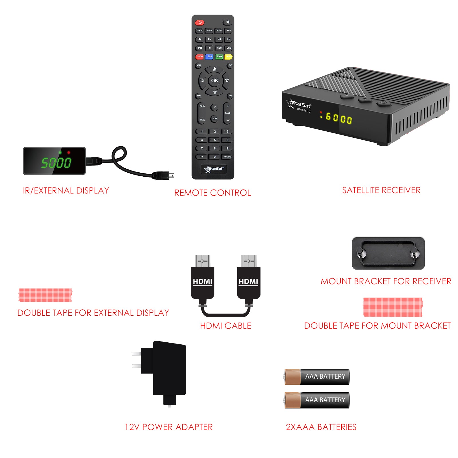 StarSat SR-4088HD Advanced Satellite Receiver – DVB-S/S2, Wideband LNB, Multi-Code Rate Support, EPG