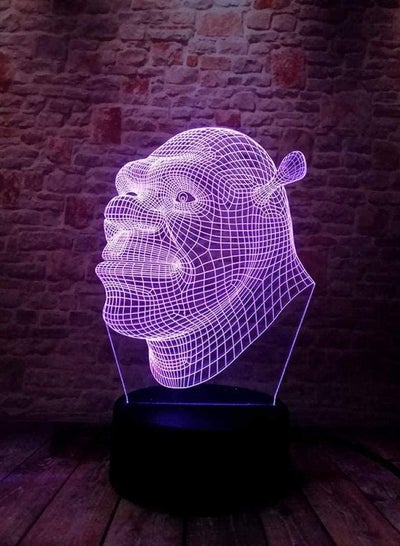 Multicolour 3D Illusion Lamp LED Night Light Shrek Anime Figures Model Colorful Flash Lighting Cartoon Characters Action Figures And Toys For Kids Birthday Or Gifts