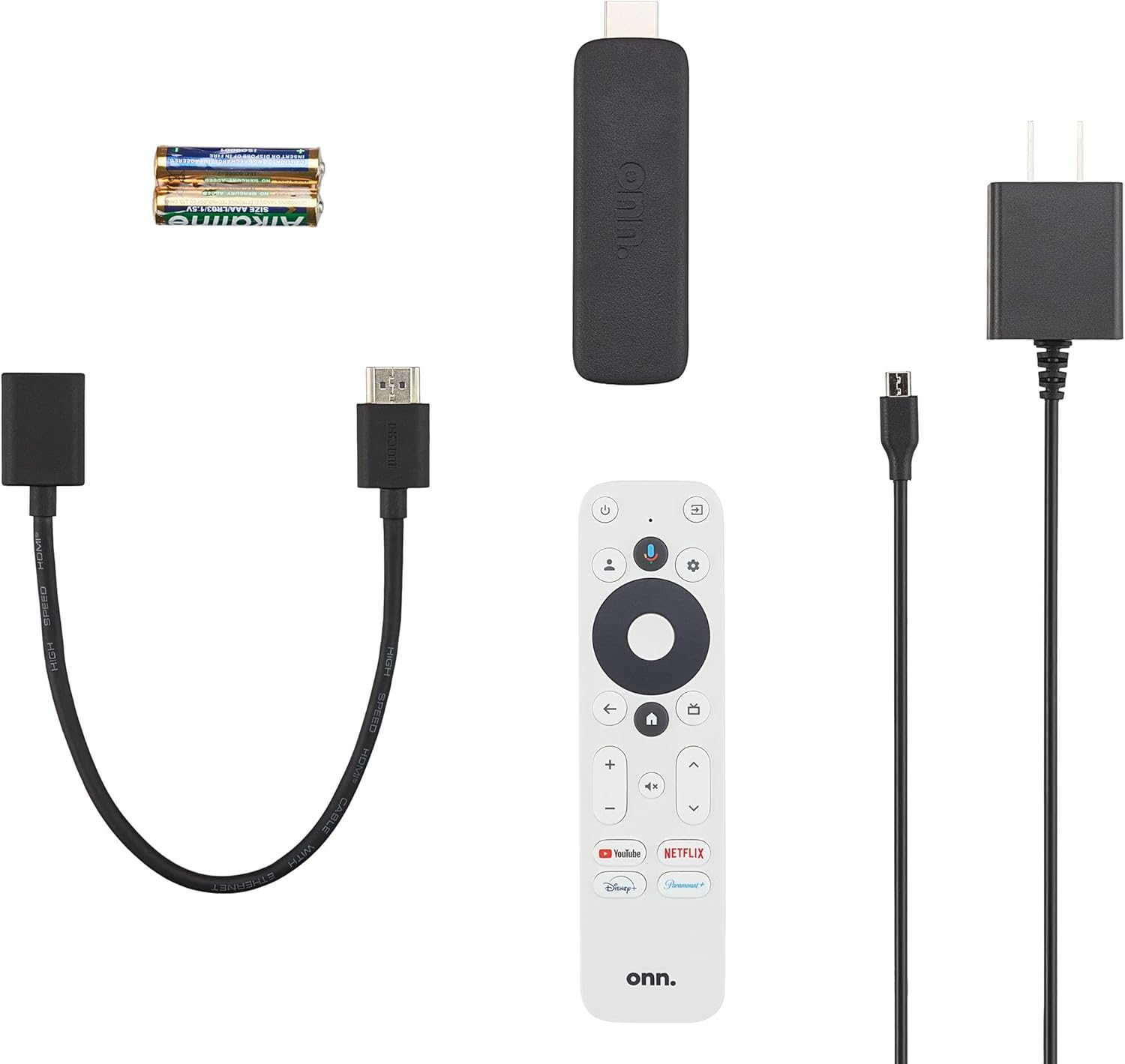 XGAGHB ONN Android TV 2K FHD Streaming Stick Black (New Version)