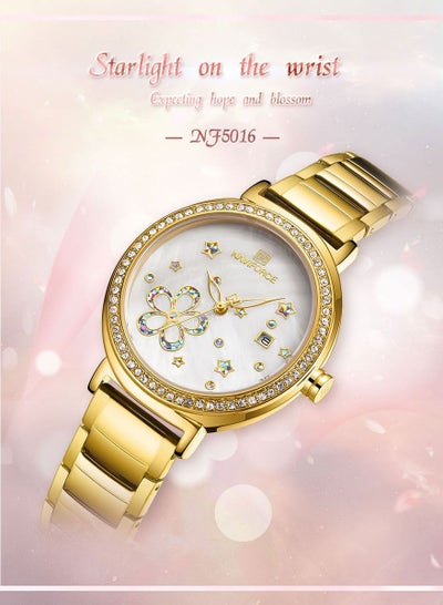 NAVIFORCE Luxury Women Watch Fashion Stainless Steel Waterproof Bracelet Wrist Watches with Date NF5016