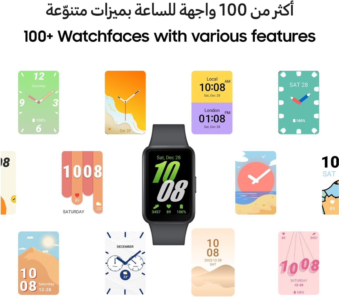 Samsung Galaxy Fit3 Smartwatch, Exercise and Sleep Tracking, Fall Detection, Bluetooth, 40mm, Gray