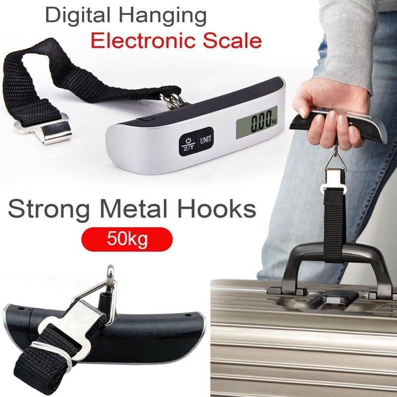 New 50kg/10g Portable LCD Digital Hanging Luggage Scale Travel Electronic Weight