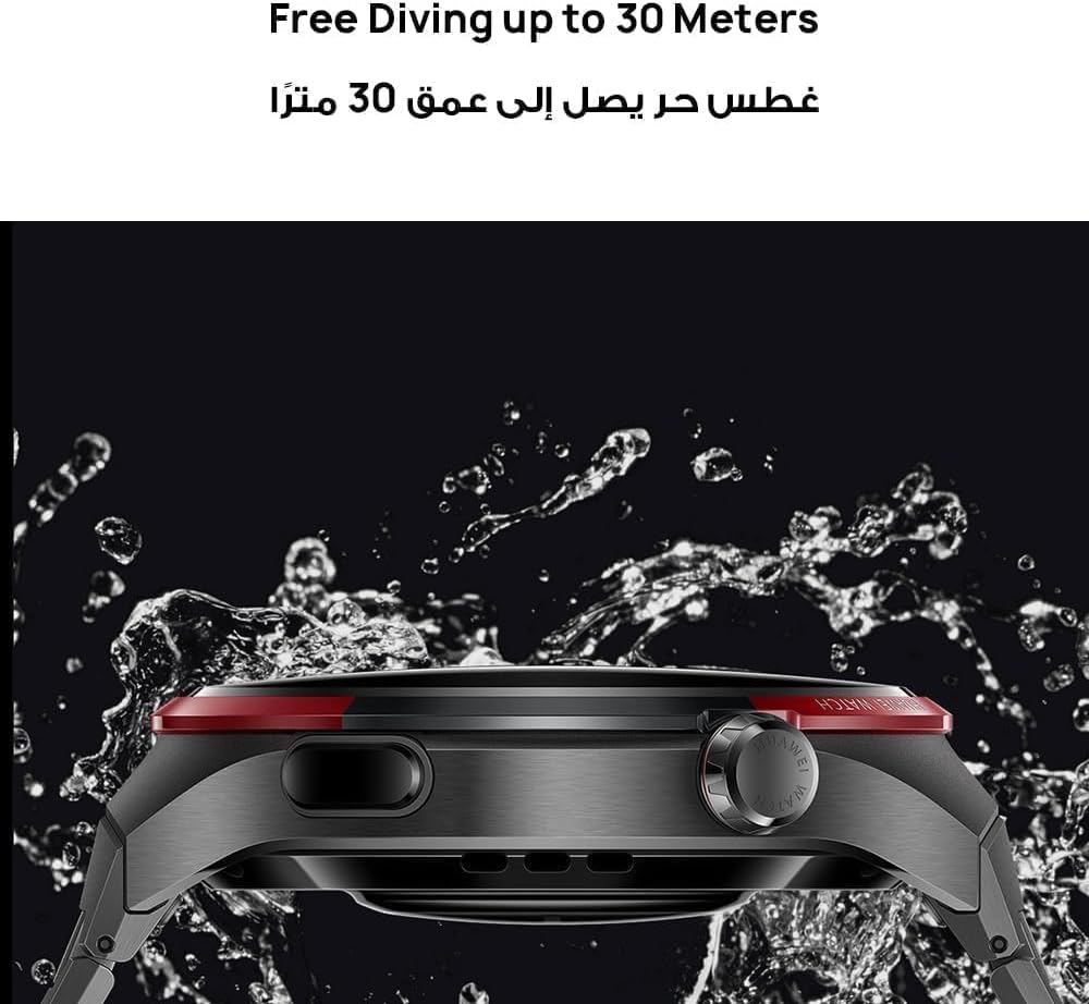 HUAWEI Watch 4 Pro Space Edition smartwatch, Spherical Sapphire Glass, Health at a Glance, eSIM Cellular calling, Fresh-new Activity Rings, Compatible with Andriod & iOS, Space Grey