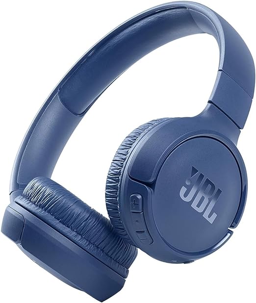 سماعات رأس Tune 510Bt اللاسلكية فوق الأذن - صوت جهير نقي - بطارية تدوم حتى 40 ساعة - شحن سريع - منفذ USB Type-C سريع - قابلة للطي باللون الأزرق