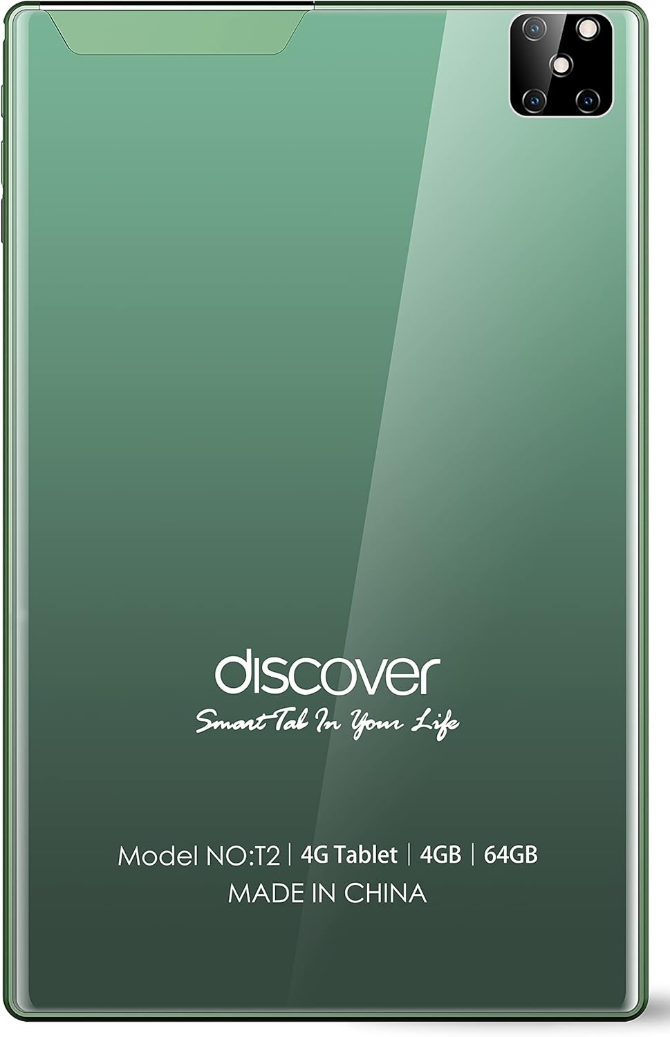 Discover T2, Learning Tablet 10.1 Inch smart tablet pc, Android 8.1 64GB, 4GB DDR3, 4G LTE, Dual Sim, Dual Camera, Wi-Fi (GREEN)