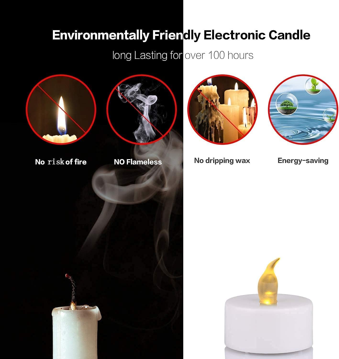 12 pcs/set Led flickering battery operated tea light