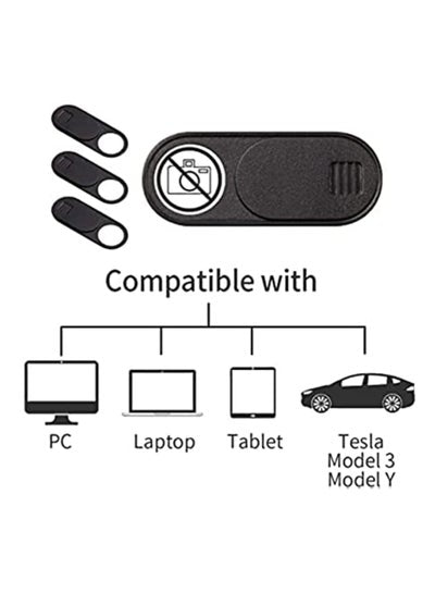 غطاء منزلق للكاميرا Tesla Model 3 Y Cabin Camera Laptop PC الجبهة التي تواجه كاميرا الويب ملصقة لحماية الخصوصية