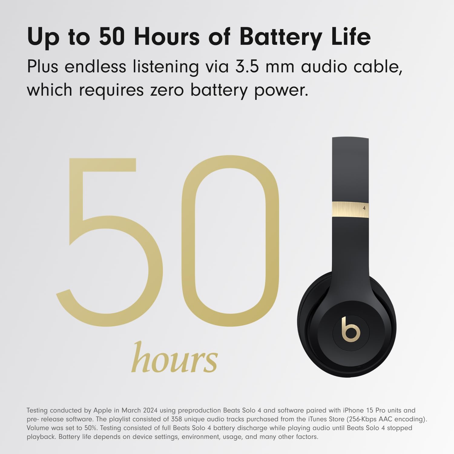 Beats Solo 4 Wireless Headphones Black/Gold