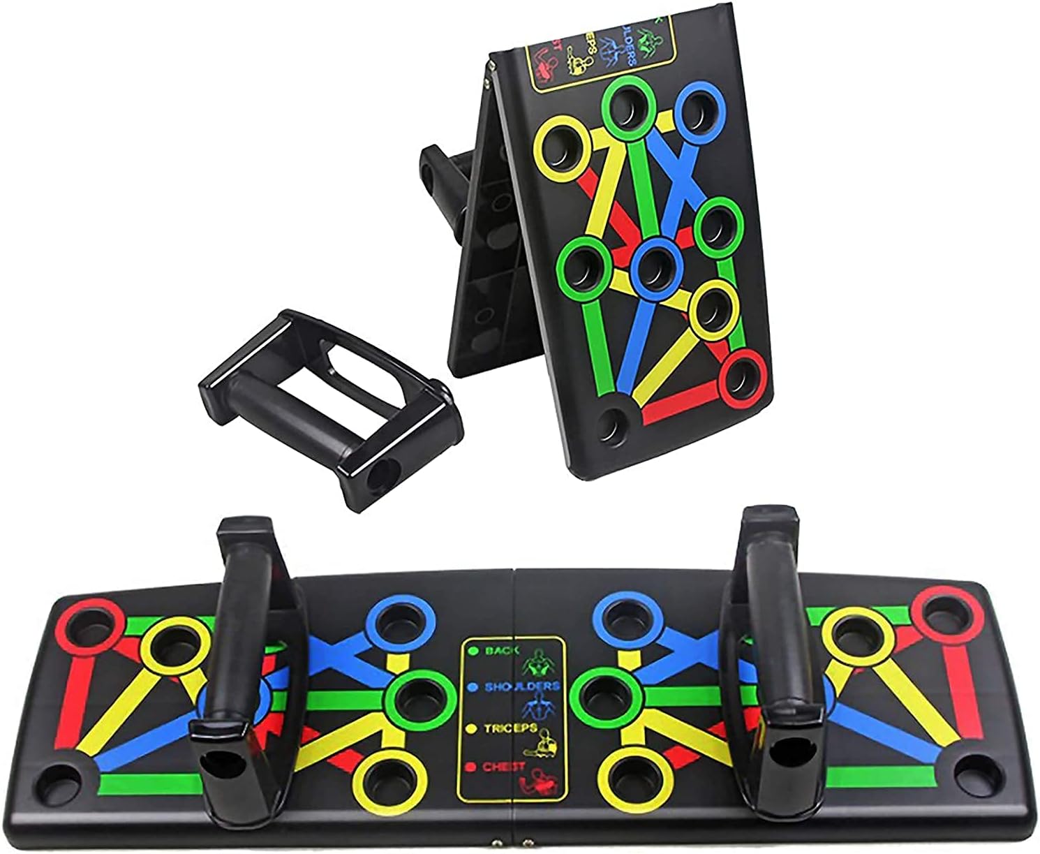 Pomic fit Push-up Board 9 In1 Foldable Push Up Rack Board Multifunction Rack Board Comprehensive Fitness Exercise Workout Push-up Stands Board Body Building Training Gym for Men and Women