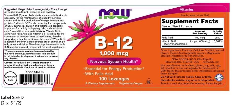 Now B12 1000Mcg 100Loz