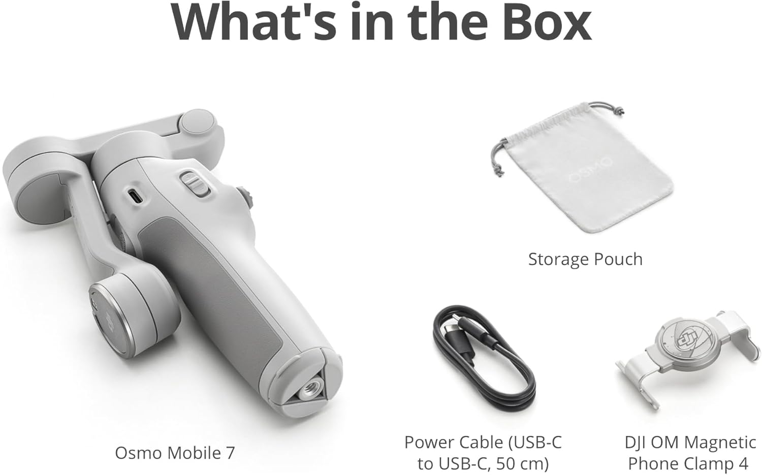 مثبت DJI Osmo Mobile 7 Gimbal لأجهزة iPhone وAndroid، حامل ثلاثي مدمج، خفيف الوزن للغاية، قبضة مريحة، مثبت ثلاثي المحاور للهاتف، ActiveTrack 7.0، أدلة التصوير، تعديل بلمسة واحدة، استخدام لمدة 10 ساعات، شحن الهاتف