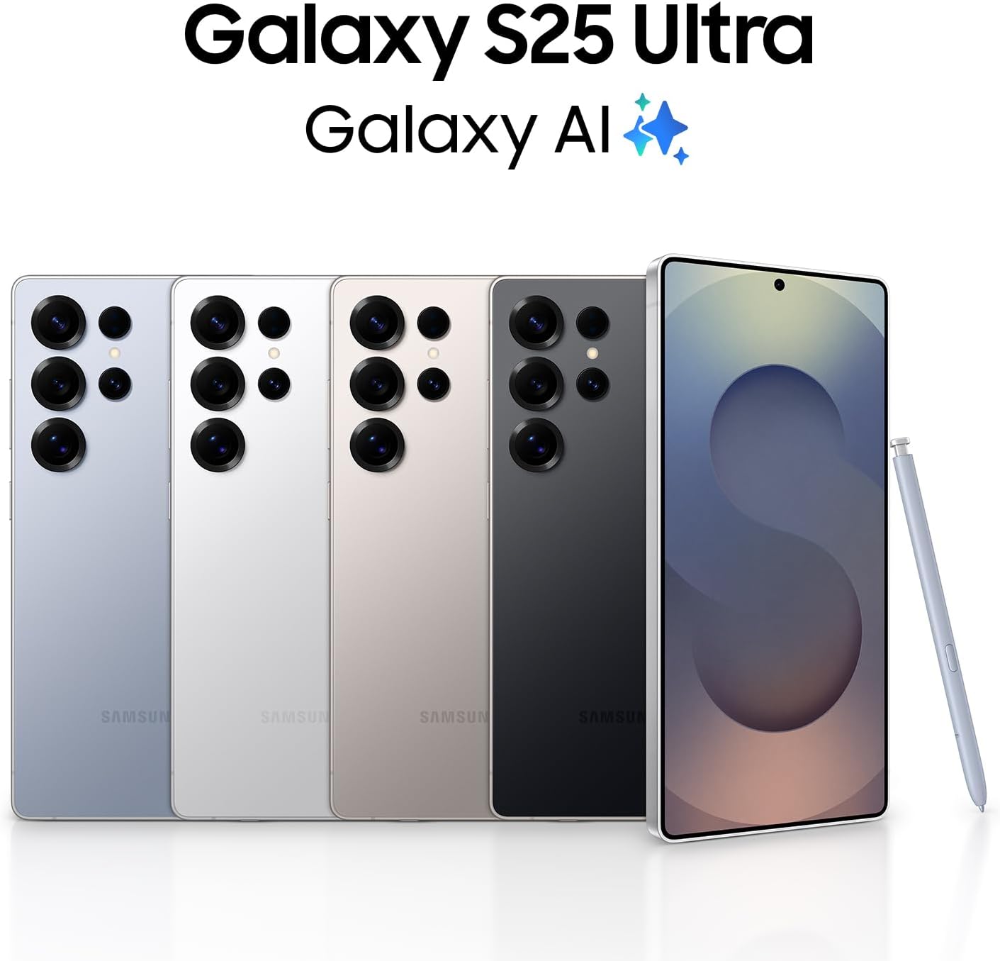 Samsung Galaxy S25 Ultra AI Phone, 256GB Storage, 12GB RAM, Titanium Gray, Android Smartphone, 200MP Camera, S Pen, Long Battery Life (International Version)
