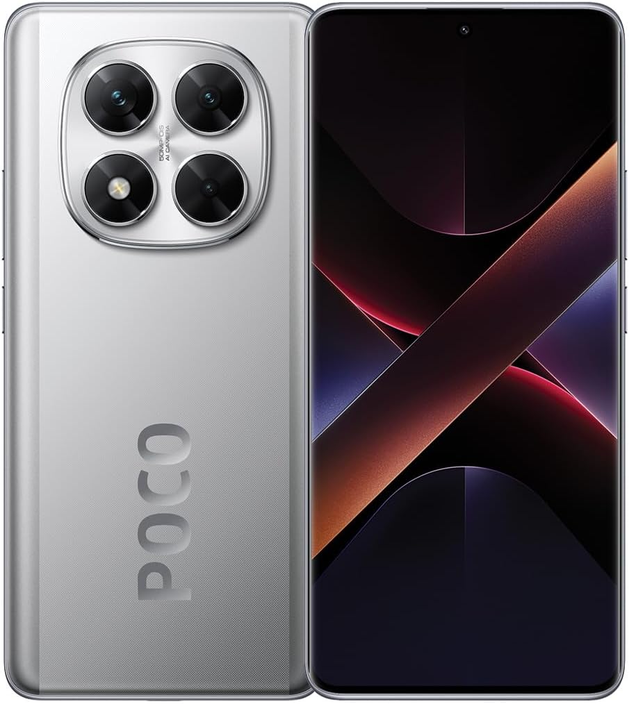 POCO X7 Silver 12GB RAM 512GB 5G Mobile | Mediatek Dimensity 7300-Ultra | 1.5K 120Hz AMOLED curved display | 50MP main camera with OIS | IP68 & 5110mAh battery