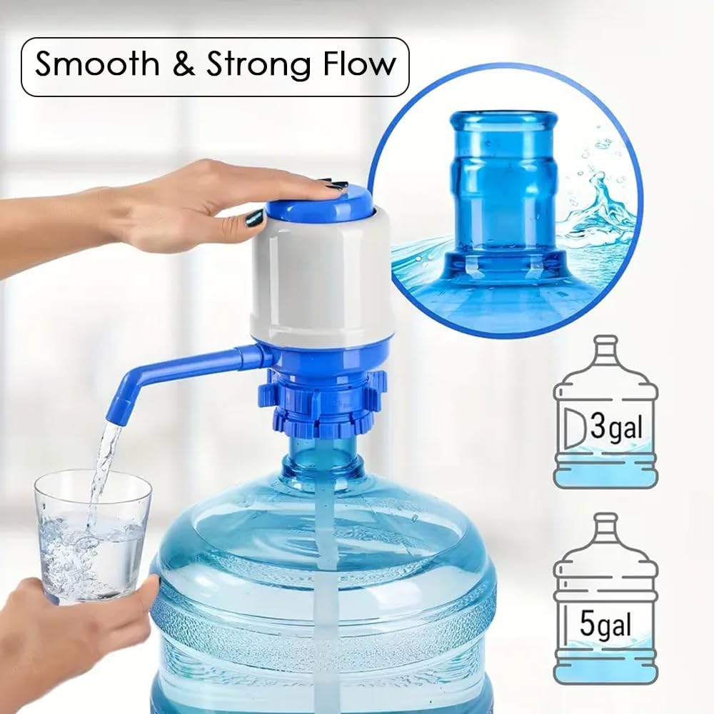 HUILE by HEXAR Water Pump, Manual Water Pump, Gallon Bottles Pump, Manual Water Bottle Pump, High-end Water Pump, Easy Portable Manual Hand Press Dispenser Water Pump
