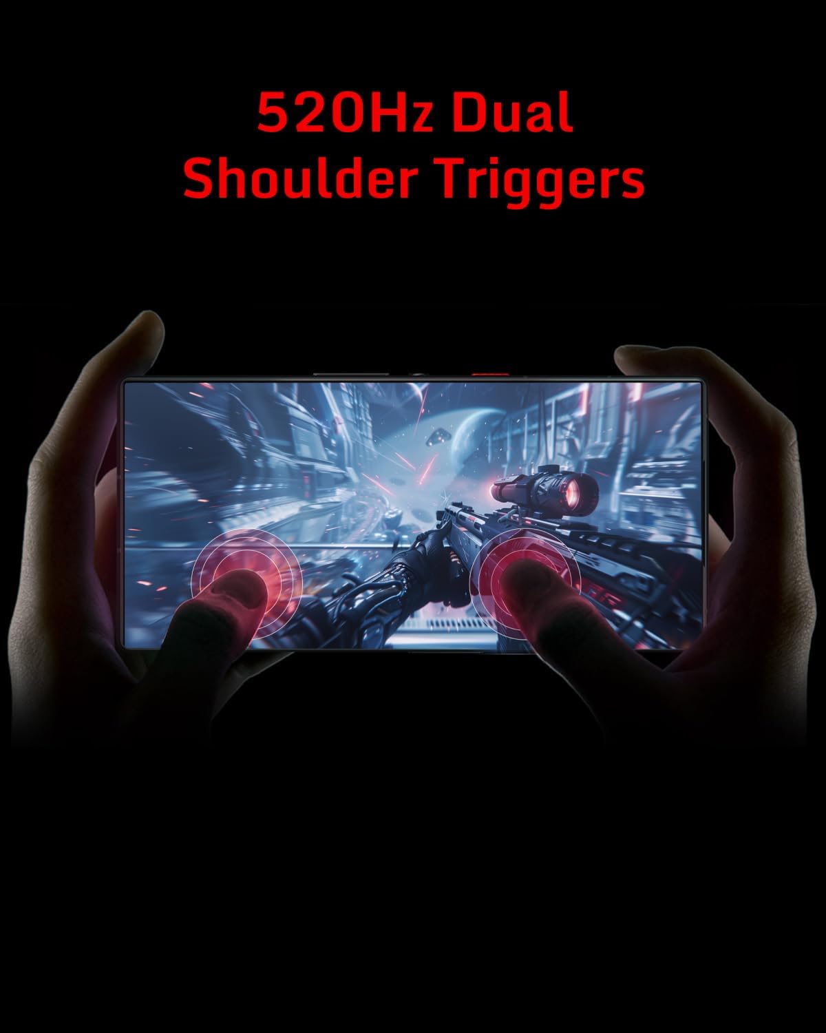 REDMAGIC 10 Pro 144Hz Gaming Phone, 5G Android Smartphone, 12GB RAM+256GB ROM, Snapdragon 8 Elite, 6.85" 1.5K AMOLED Full Screen, FHD+, 50MP Camera, Dual-Sim, Unlocked Mobile Phone Black