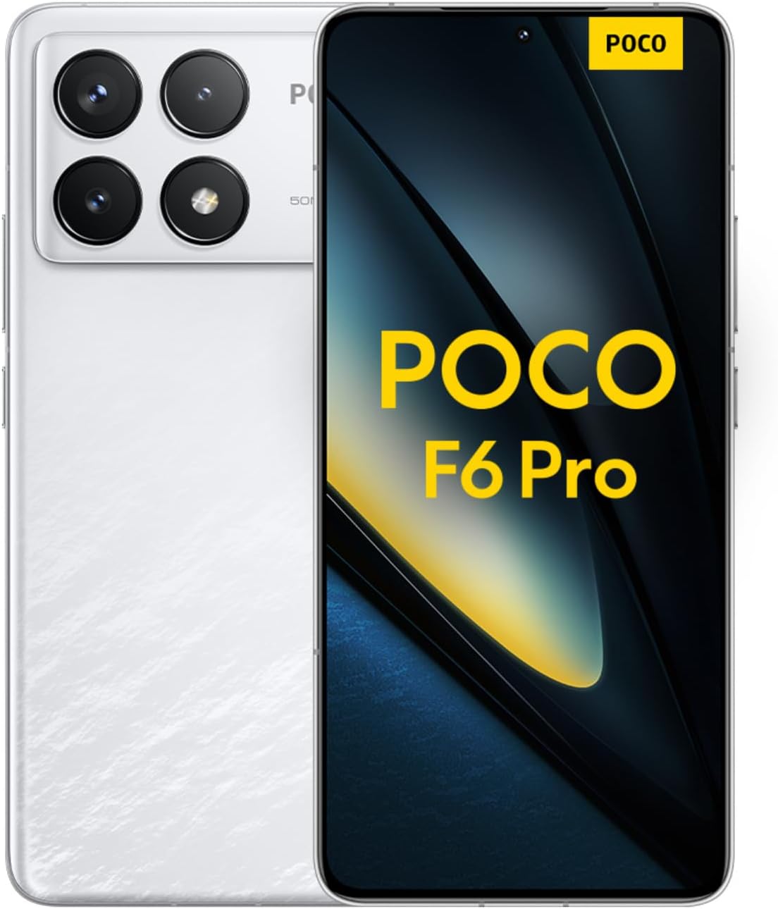 Xiaomi POCO F6 Pro 5G Mobile, White (12GB Ram+512 GB) | Snapdragon 8 Gen 2| 6.67" AMOLED 120Hz display | Triple Camera with OIS 50+8+2MP, 16MP Front camera