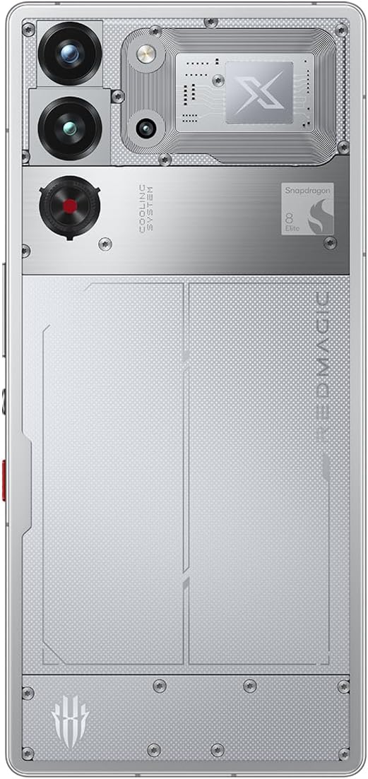 REDMAGIC 10 Pro 144Hz Gaming Phone, 5G Android Smartphone, 16GB RAM+512GB ROM, Snapdragon 8 Elite, 6.85" 1.5K AMOLED Full Screen, FHD+, 50MP Camera, Dual-Sim, Unlocked Mobile Phone Silver