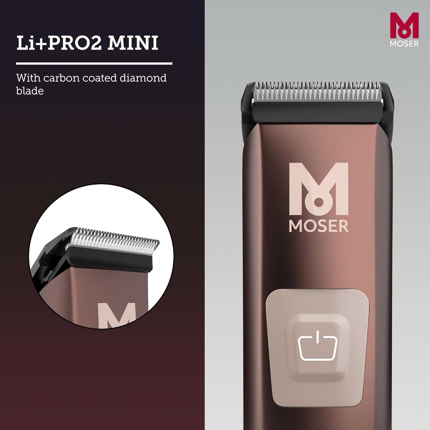 ماكينة تشذيب الشعر الاحترافية Li+Pro2 Mini سلكية/لاسلكية، لون بني