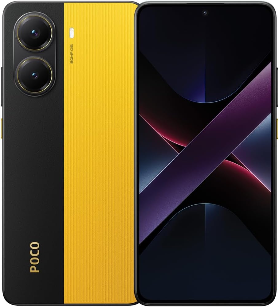 POCO X7 Pro Yellow 12GB RAM 512GB 5G Mobile | Mediatek Dimensity 8400-Ultra | 1.5K 120Hz AMOLED curved display | 50MP main camera with OIS | IP68 | 5110mAh battery with 90w Hypercharge