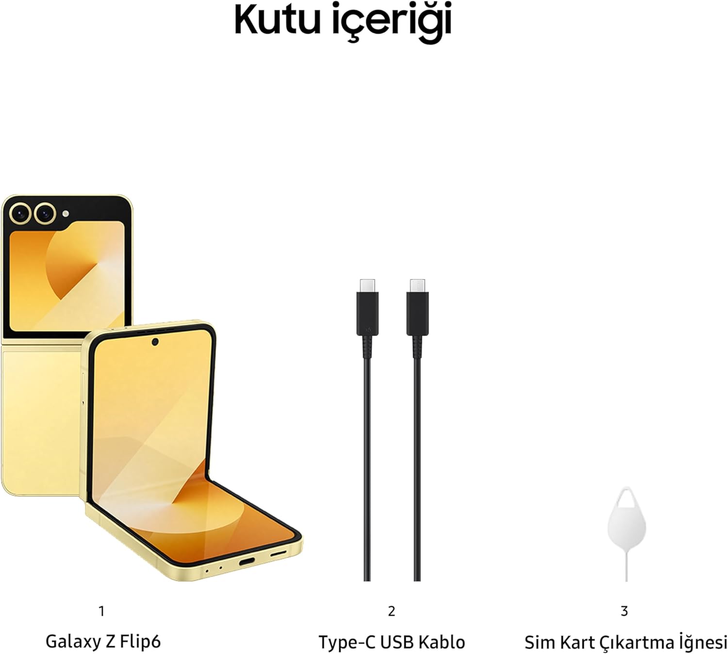 SAMSUNG Galaxy Z Flip6, 12GB RAM, 512GB Storage, Yellow, 50MP Camera, 1 year Seller Warranty (International Version)