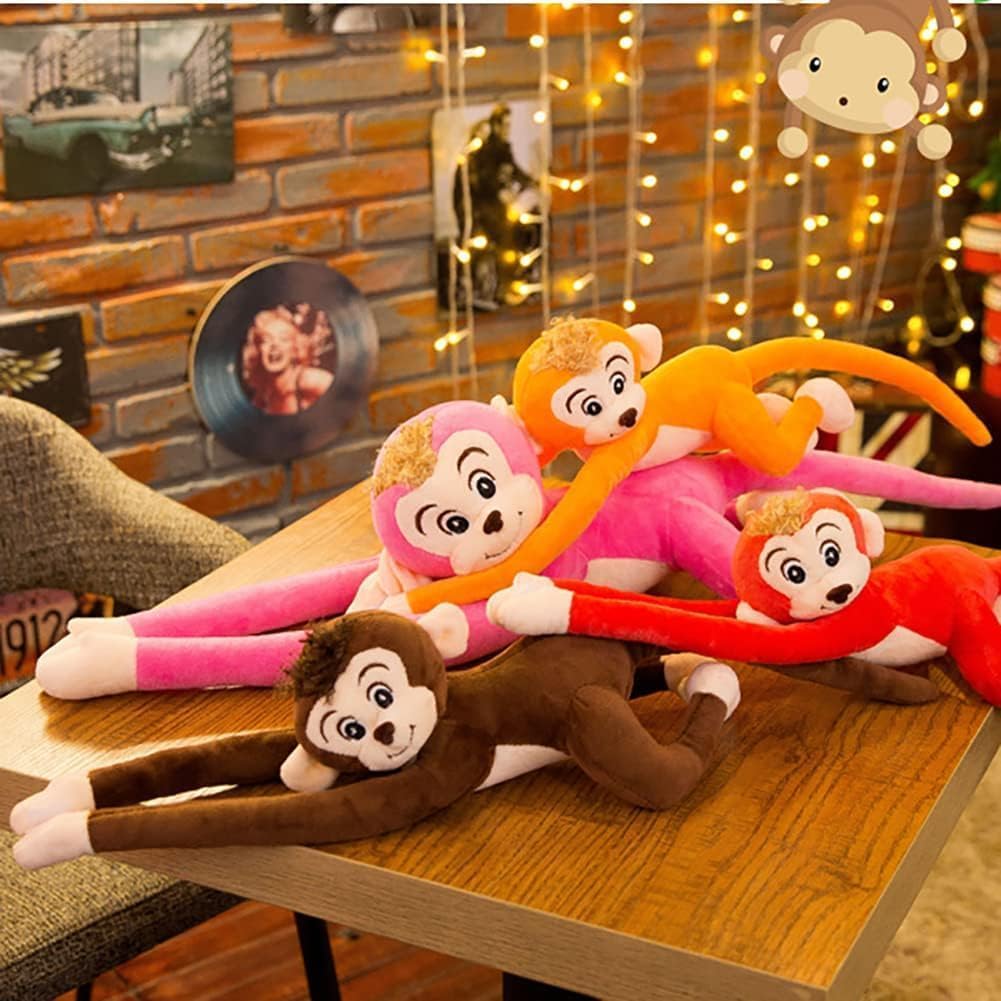 BIUBIULOVE Hanging Monkey Stuffed Animal, Stuffed Monkey Plush Toy, Great Gift for Kids Home Recor (Dark Brown, 20inch)