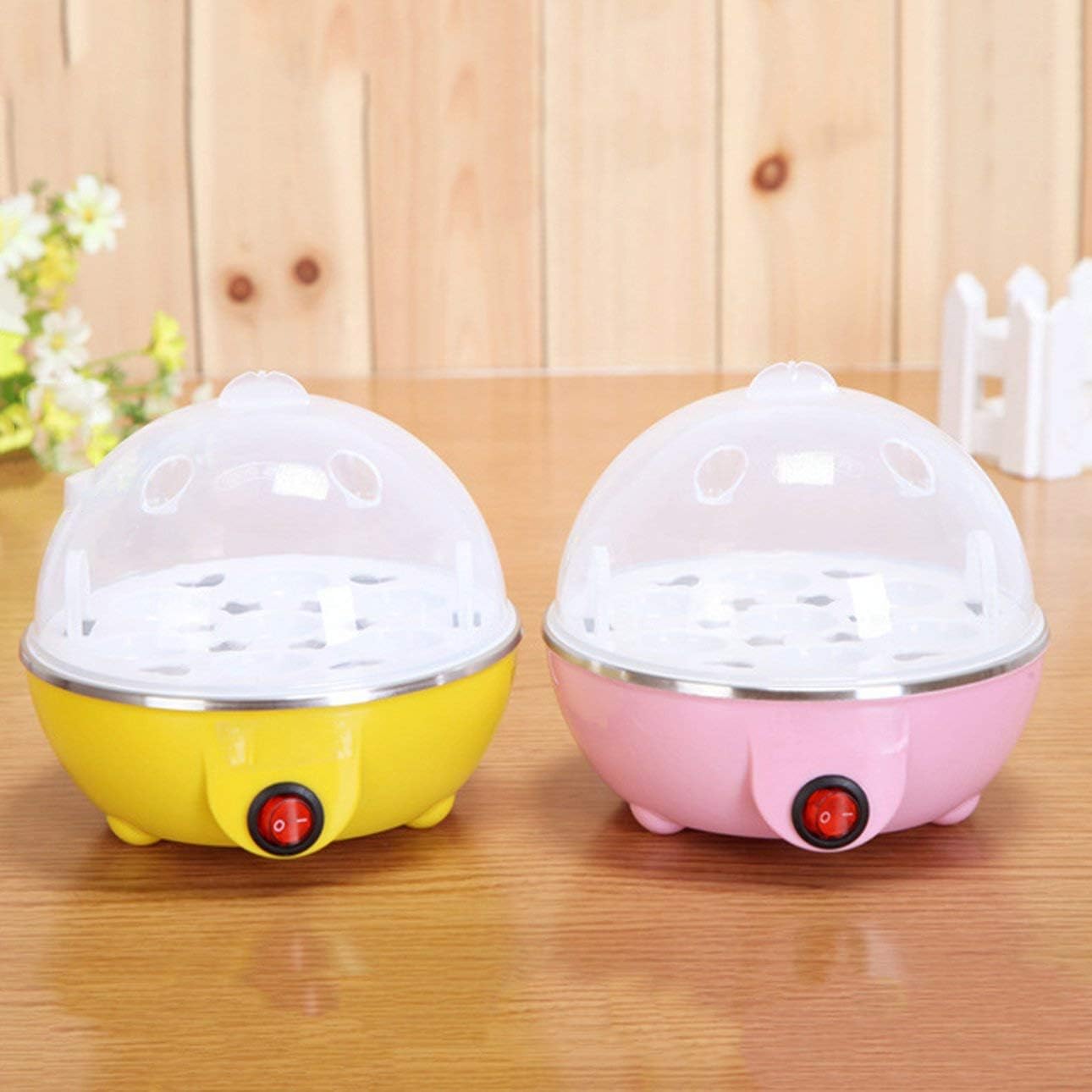 Multi-Function 7 Eggs Capacity Auto-off Electric Egg Cooker (Yellow)